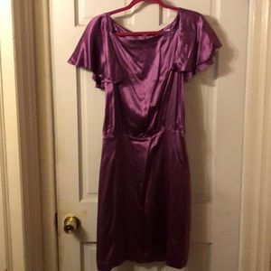 Satin Flutter sleeved dress